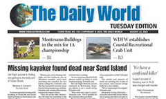 Daily World newspaper front page